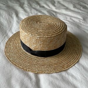 NEW CONDITION Lack of Color Spencer Boater Straw Hat size L